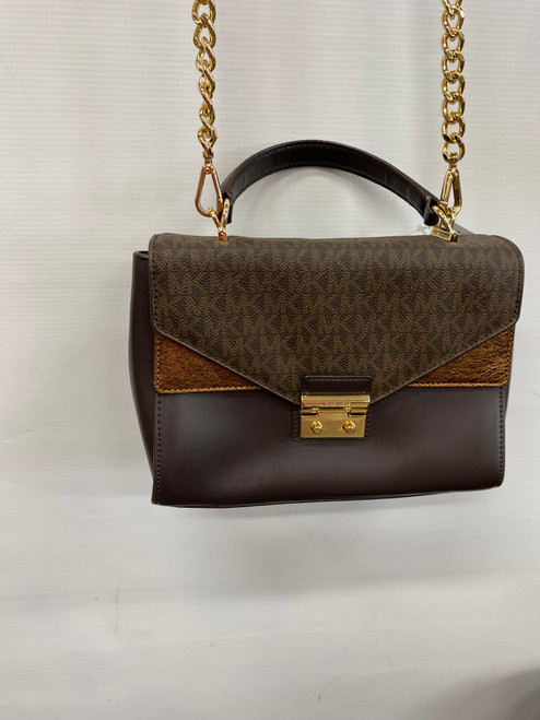Vist Large View of Product Image Which is Used Michael Michael Kors Large Leather Handbag