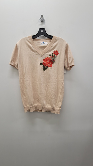Vist Large View of Product Image Which is Used  Orange Oxknit Short Sleeve Sweater L-12/14
