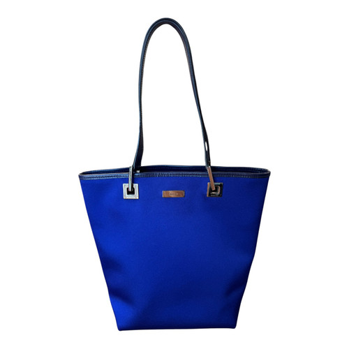 Vist Large View of Product Image Which is Used Gucci Blue Satin Tote