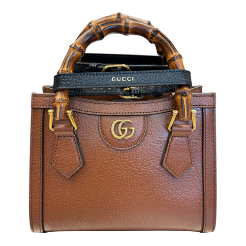 Vist Large View of Product Image Which is Used Gucci Mini Diana Bamboo Brown 