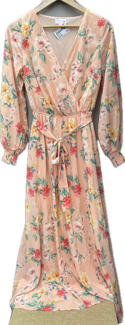 Vist Large View of Product Image Which is Used Pink Lilly Long Dress B S-4/6