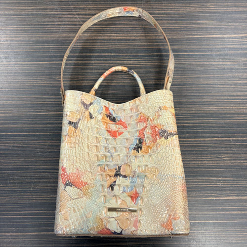 Vist Large View of Product Image Which is Used Brahmin Large Leather Bucket Bag