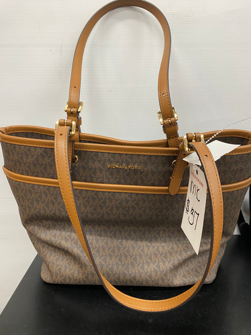 Vist Large View of Product Image Which is Used Michael Michael Kors Large Leather Handbag