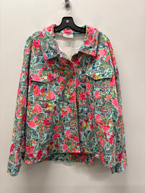 Vist Large View of Product Image Which is Used Emily Wonder Patterned short light  Jacket 3X-22