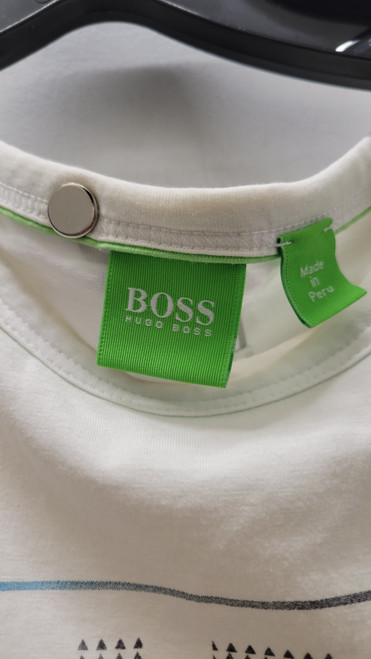 Vist Large View of Product Image Which is Used White BOSS Mens Short Sleeve Top L/16-16.5