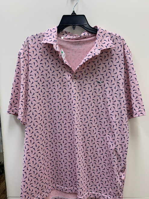 Vist Large View of Product Image Which is Used Vineyard Vines Mens Short Sleeve Top L/16-16.5