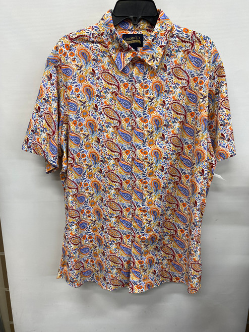 Vist Large View of Product Image Which is Used Cremieux Mens Short Sleeve Top XL/17-17.5