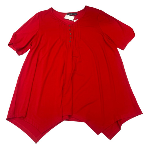 Vist Large View of Product Image Which is Used Evans Short Sleeve Top 1X-18