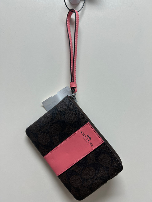 Vist Large View of Product Image Which is Used Coach Leather Wristlet