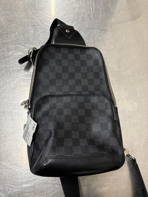 Vist Large View of Product Image Which is Used black  Louis Vuitton Mens Leather Bag