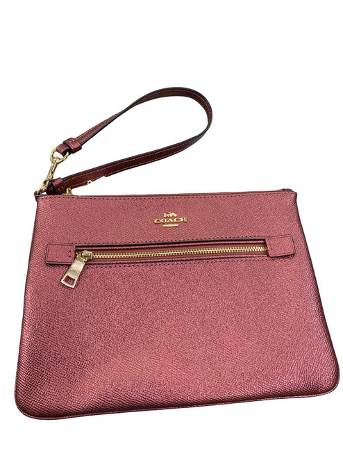 Vist Large View of Product Image Which is Used Coach Leather Wristlet