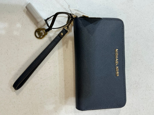 Vist Large View of Product Image Which is Used Michael Kors Leather Wristlet