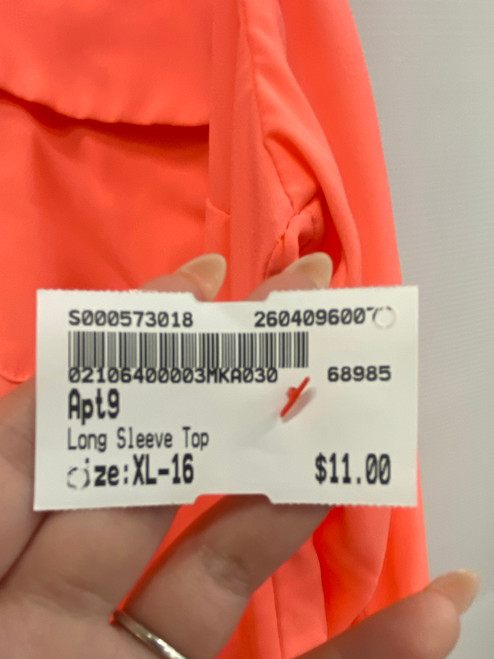 Vist Large View of Product Image Which is Used Apt9 Long Sleeve Top XL-16