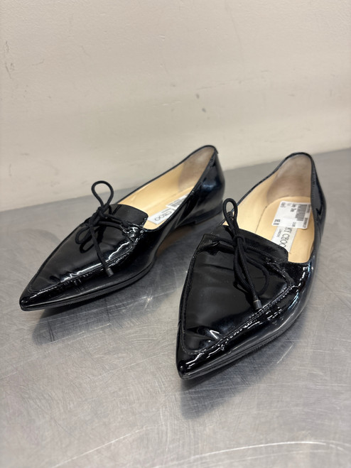 Vist Large View of Product Image Which is Used Jimmy Choo black patten Flats 6
