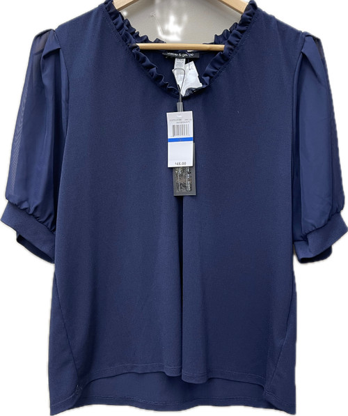 Vist Large View of Product Image Which is Used Cable And Gauge Short Sleeve Top XL-16
