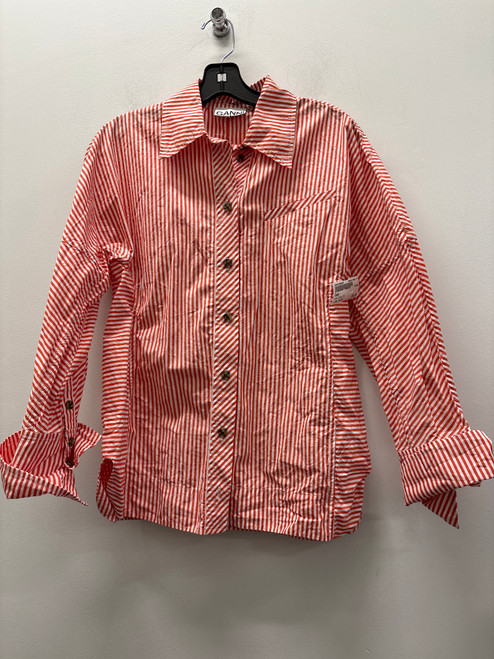 Vist Large View of Product Image Which is Used orange/white Ganni Long Sleeve Top S-4/6