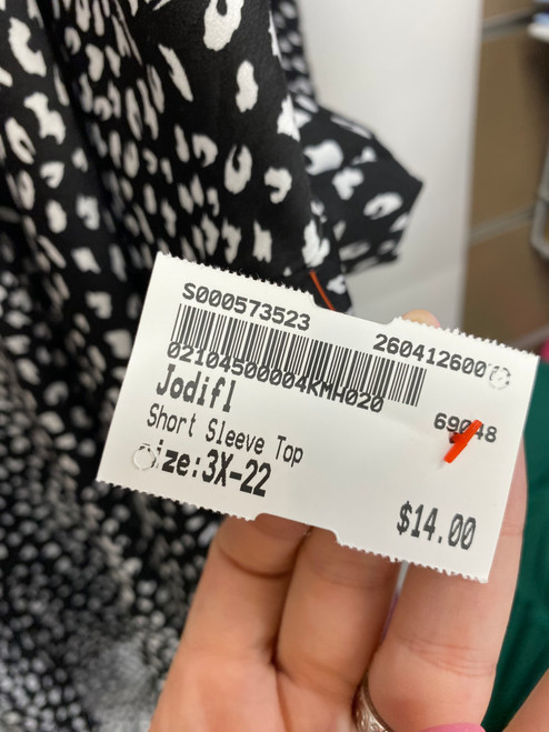 Vist Large View of Product Image Which is Used Jodifl Short Sleeve Top 3X-22