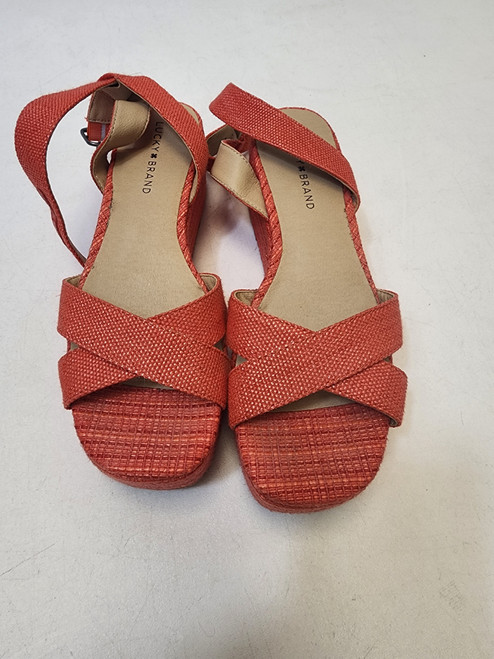 Vist Large View of Product Image Which is Used Lucky Brand Wedge Sandals 9