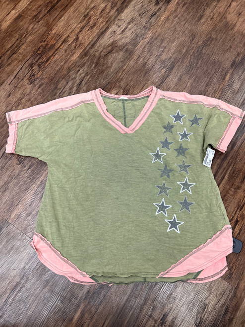 Vist Large View of Product Image Which is Used Easel Short Sleeve Top S-4/6