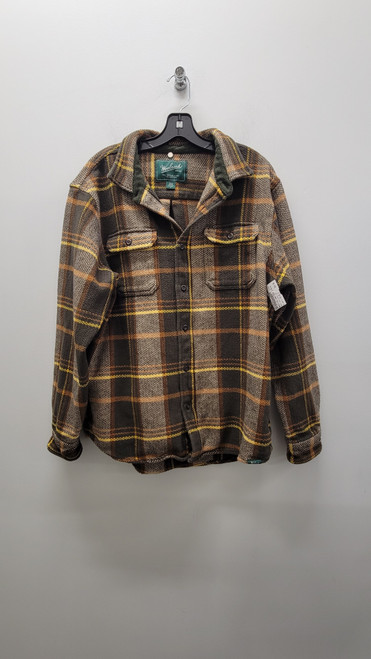 Vist Large View of Product Image Which is Used Green Woolrich John Rich & Bros Mens Long Sleeve Top L/16-16.5