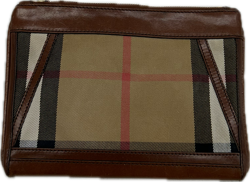 Vist Large View of Product Image Which is Used Burberry Leather Wristlet