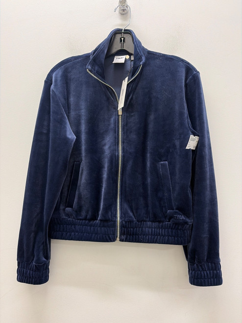 Vist Large View of Product Image Which is Used NWT BTS Aritzia TNA Navy Velour Jacket XS-0/2