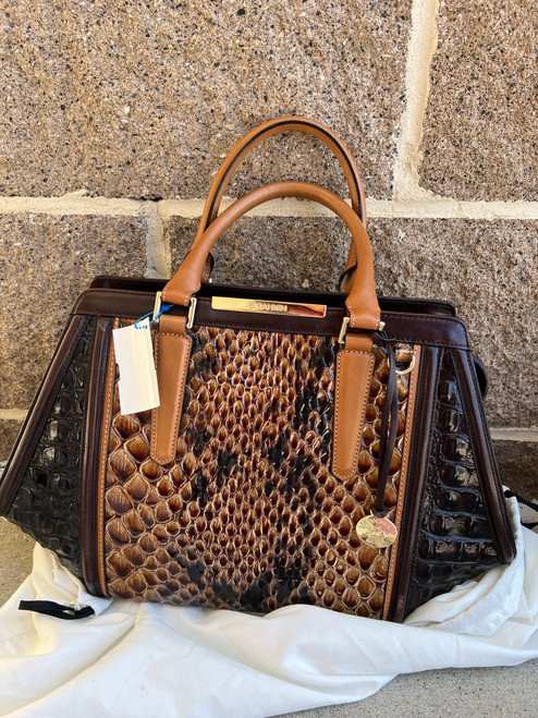 Vist Large View of Product Image Which is Used Brahmin Large Leather Handbag