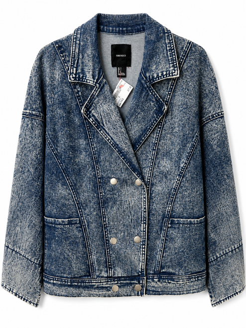 Vist Large View of Product Image Which is Used Forever 21 Denim Jacket S-4/6