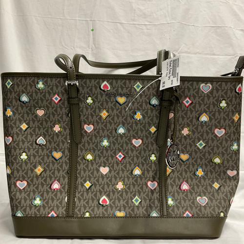 Vist Large View of Product Image Which is Used Michael Michael Kors Large Leather Handbag