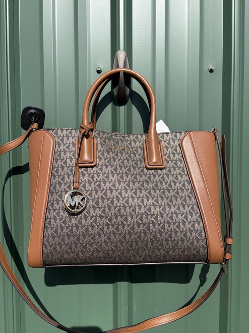 Vist Large View of Product Image Which is Used Michael Michael Kors Large Leather Handbag
