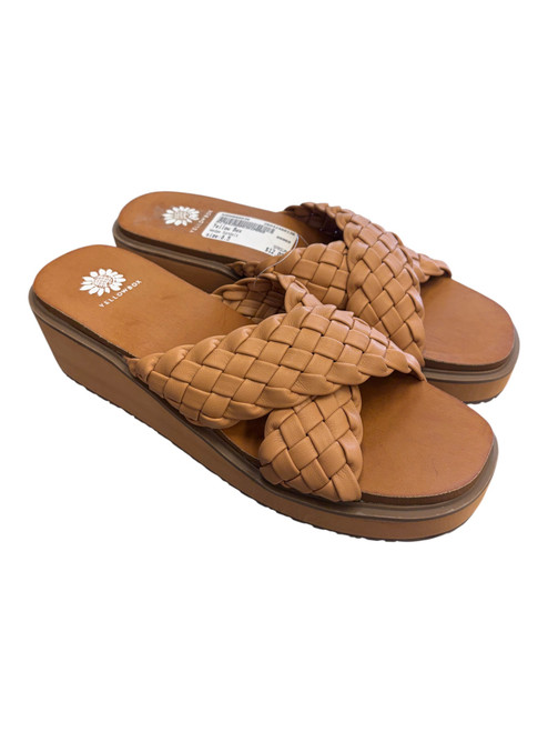 Vist Large View of Product Image Which is Used Yellow Box Wedge Sandals 8.5