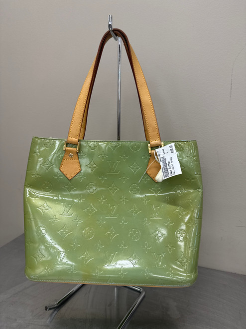 Vist Large View of Product Image Which is Used Green Louis Vuitton Houston Vernis Handbag