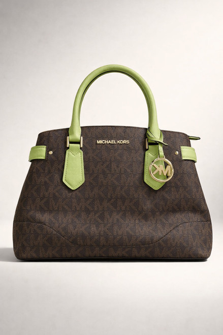 Vist Large View of Product Image Which is Used Michael Michael Kors Large Leather Handbag