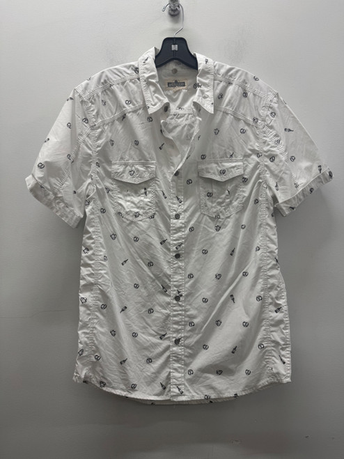 Vist Large View of Product Image Which is Used white distillery Mens Short Sleeve Top M/15-15.5
