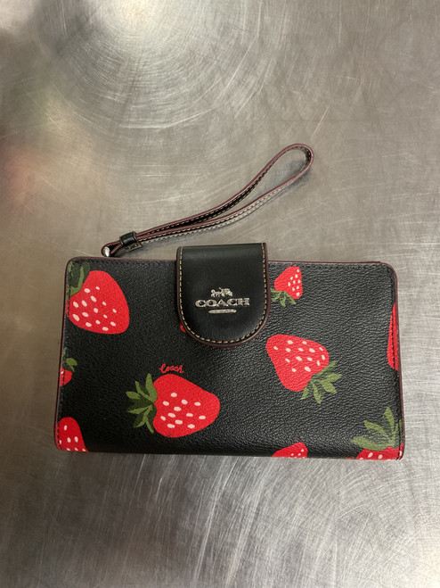 Vist Large View of Product Image Which is Used Coach Leather Wristlet