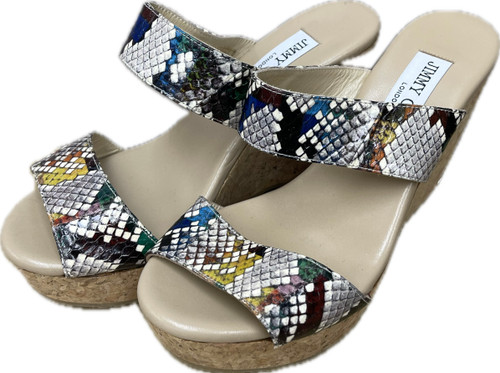 Vist Large View of Product Image Which is Used Jimmy Choo Wedge Sandals 5.5