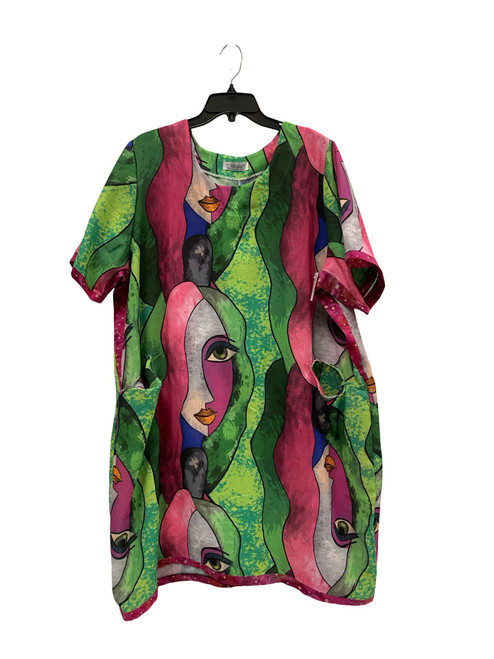 Vist Large View of Product Image Which is Used Transparente Long Dress B 2X-20