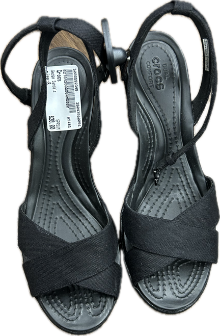 Vist Large View of Product Image Which is Used Crocs Wedge Sandals 8