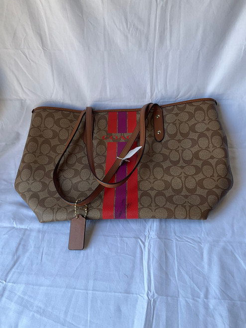 Vist Large View of Product Image Which is Used Coach Large Leather Handbag