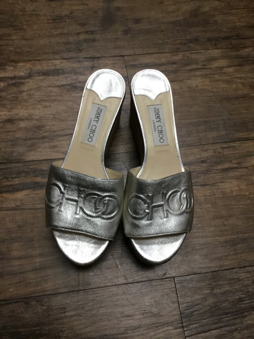 Vist Large View of Product Image Which is Used Jimmy Choo Wedge Sandals 8