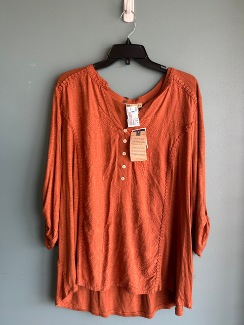 Vist Large View of Product Image Which is Used Democracy Long Sleeve Top 3X-22