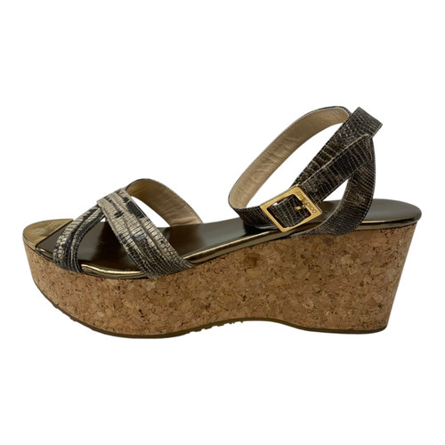Vist Large View of Product Image Which is Used Jimmy Choo Wedge Sandals 10