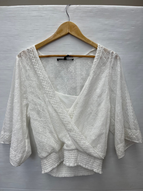 Vist Large View of Product Image Which is Used White House Black Market Short Sleeve Top S-4/6