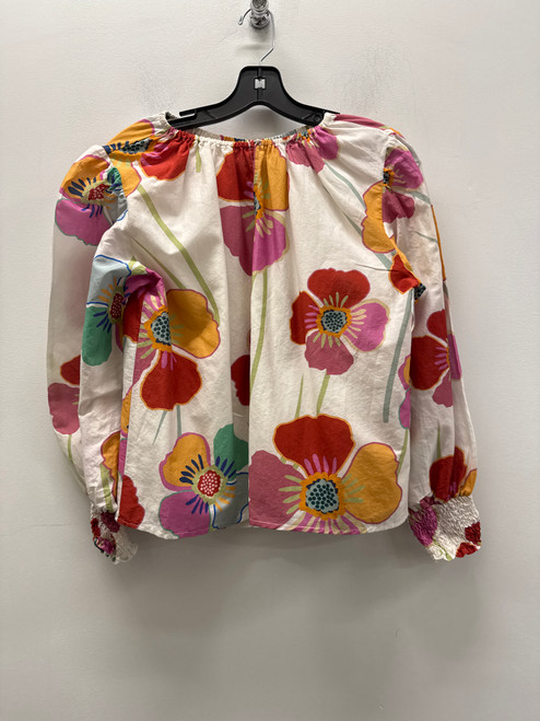 Vist Large View of Product Image Which is Used Floral Velvet By Graham & Spencer Long Sleeve Top XS-0/2