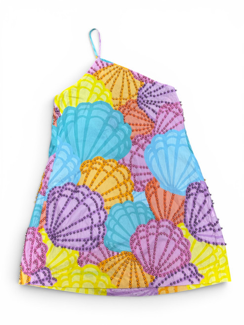 Vist Large View of Product Image Which is Gently Used Queen of Sparkles Seashell and Pearl One-shoulder Dress