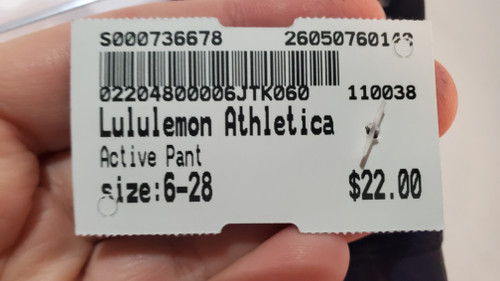 Vist Large View of Product Image Which is Used Lululemon Athletica Active Pant 6-28