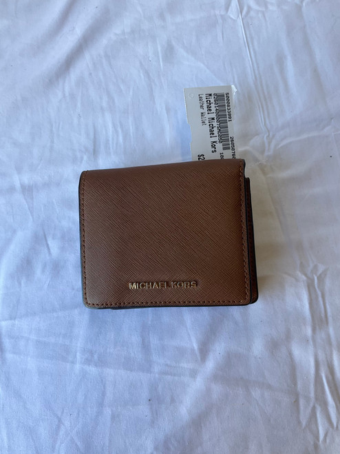 Vist Large View of Product Image Which is Used Michael Michael Kors Leather Wallet