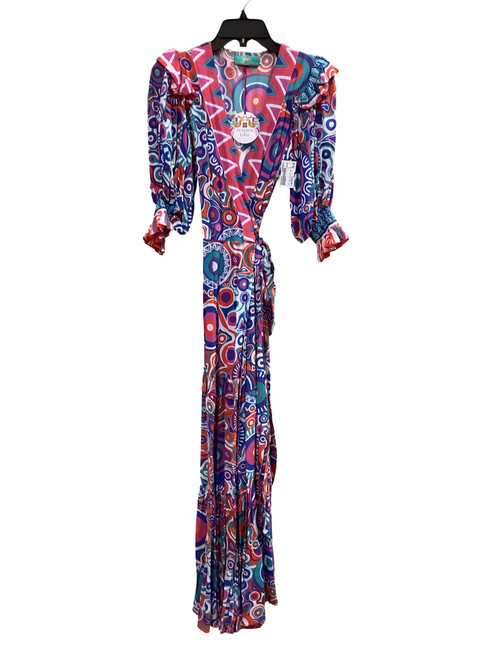 Vist Large View of Product Image Which is Used Feather and Find Long Dress B XS-0/2