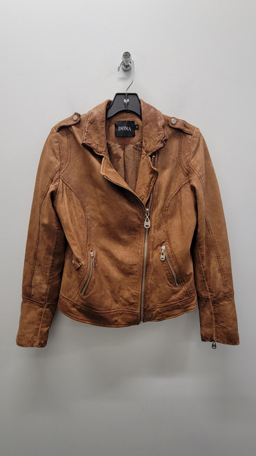 Vist Large View of Product Image Which is Used Brown Doma Leather Jacket M-8/10