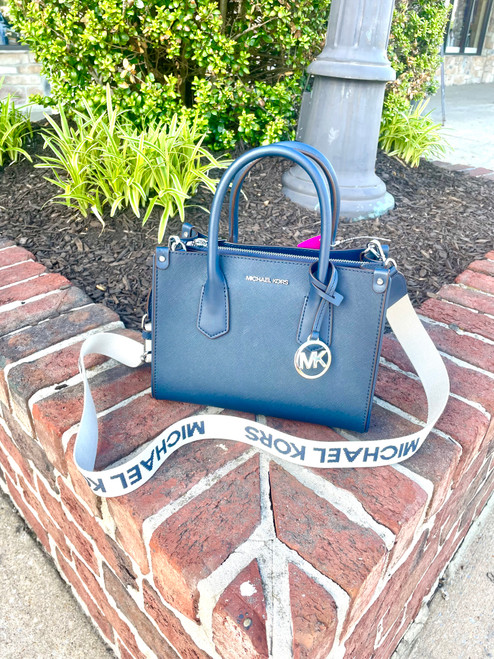 Vist Large View of Product Image Which is Used Michael Michael Kors Leather Handbag
